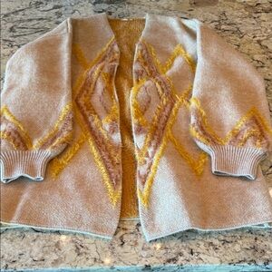 JODIFL Beige and Yellow Cardigan